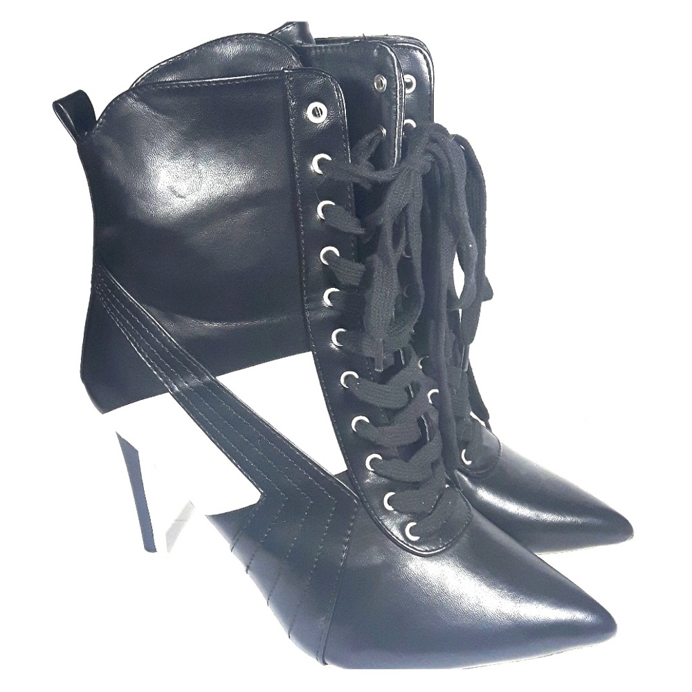 Lace up Sneaker Stilettos Black White *SOLD*